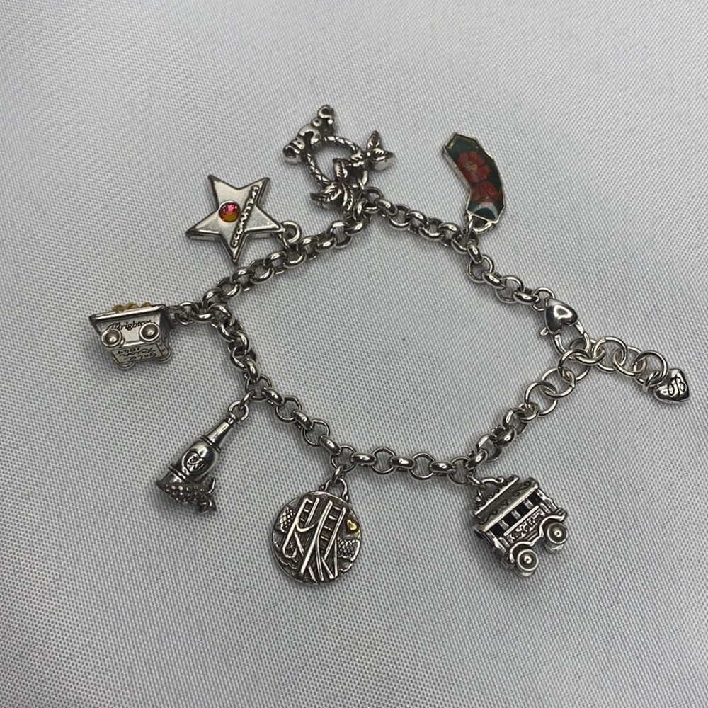Brighton California charm Bracelet 8 1/2"